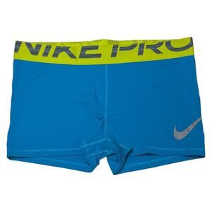 Nike Pro Women's Dri-Fit Training Shorts Blue Green XXL